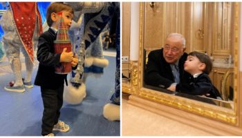 Евгений Петросян и Татьяна Брухунова с сыном посетили Кремлевскую елку