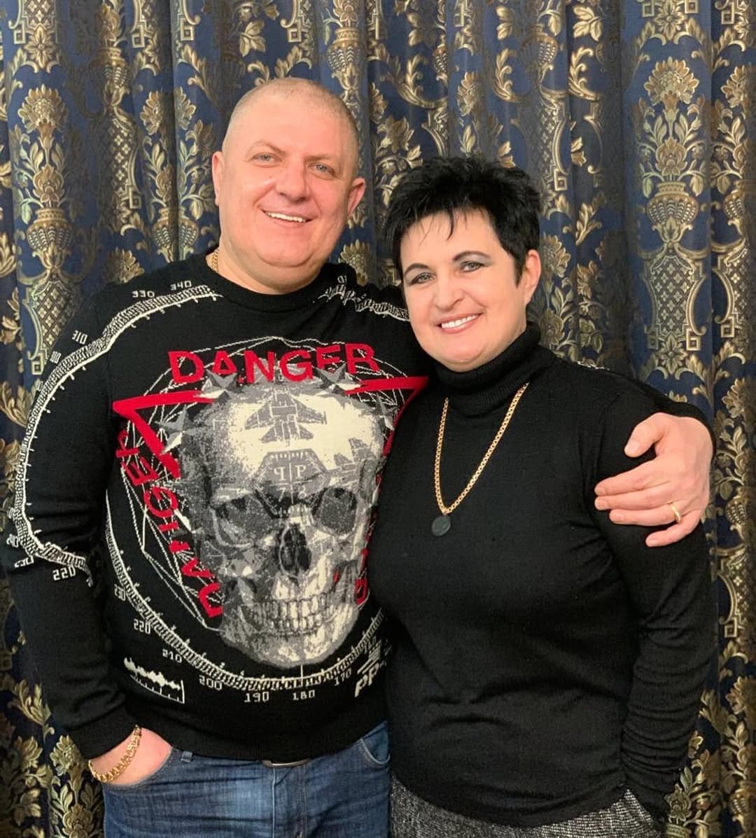 Елена Голунова с мужем